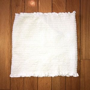 Brandy Melville White Smoked Tube Top